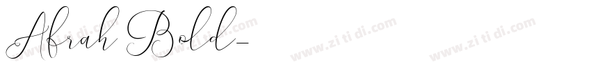 Afrah Bold字体转换